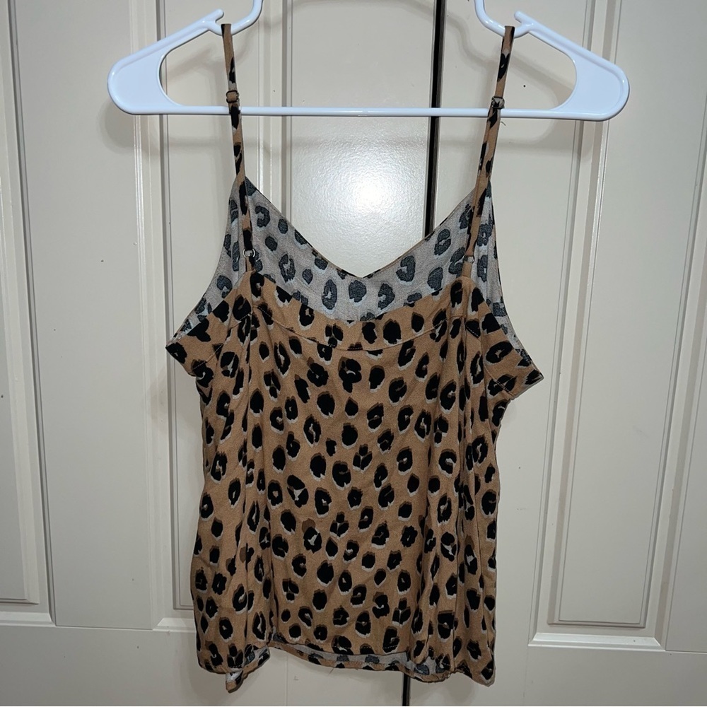 A New Day Cheetah/Leopard Print Tank Top Camisole Size Medium - Picture 4 of 7